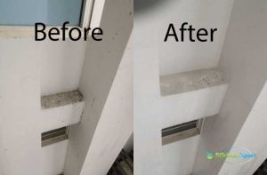 Before & After Aircon Ledge Cleaning