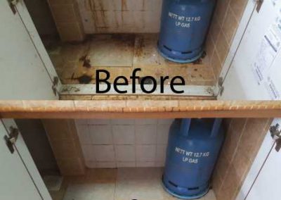Before & After Kitchen Cabinet Cleaning