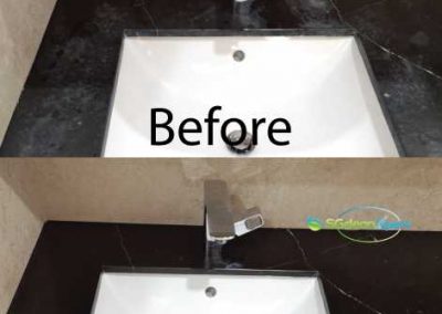 Before And After Marble Vanity Top Polishing