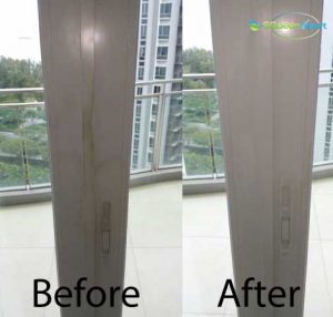 Before & After Door Frame Cleaning
