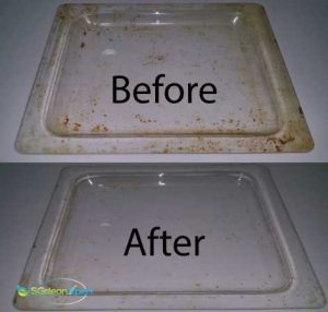 Before And After Oven Tray Cleaning