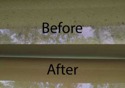 Before and after blinds cleaning