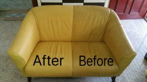 Before And After Sofa Leather cleaning
