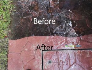 Before And After Water Jet Floor Cleaning