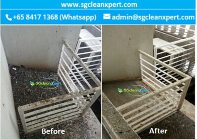 HDB Aircon Ledge Cleaning - Pigeon poop & Bird Dropping Cleaning