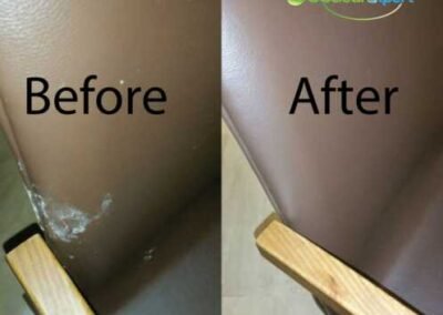 Leather sofa cleaning before and after in Singapore
